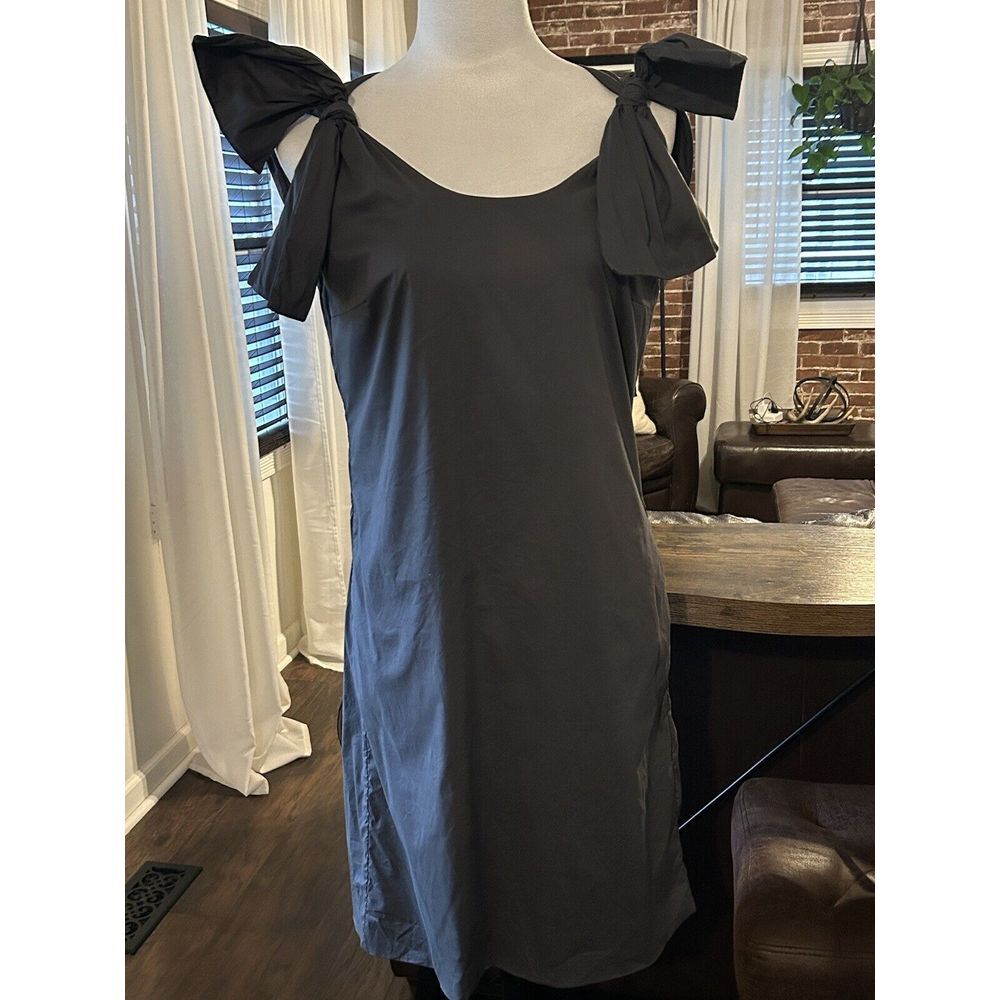 Liviana Conti Gray French Designer Sheath Dress Size 42 |8 Minimalist Cocktail